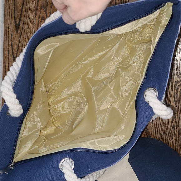 Large Nautical print tote bag NWT - Picture 3 of 8